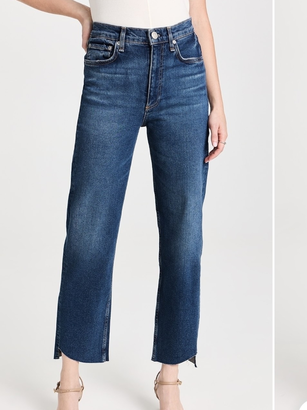 Rag & Bone Harlow Straight Leg Jeans Size 26 | High Rise Stretch Denim